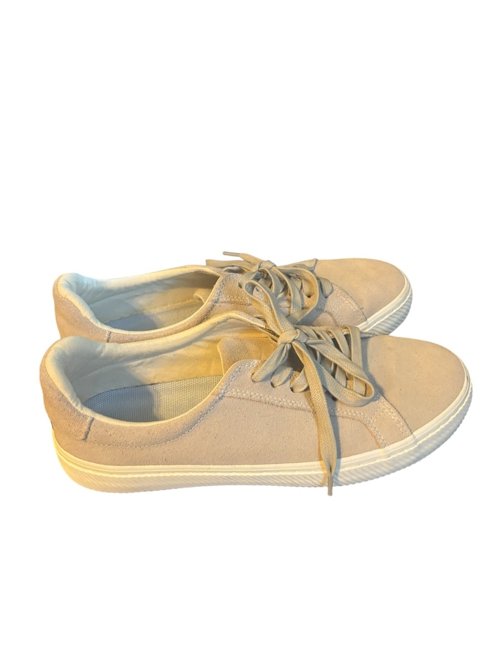 Quince Cream‎ Suede Leather Upper Sneakers Size 9